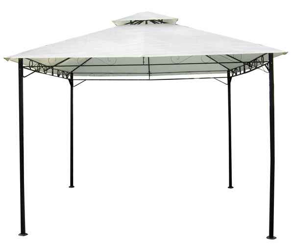 Gazebo Echos 3x3 m - Acciaio Verniciato, Copertura 180 gr, Ecrù