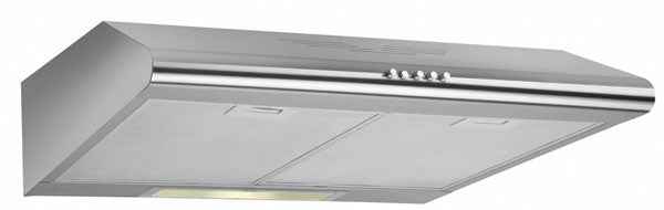 Cappa cucina sottopensile 60 cm aspirante luce integrata bianco inox