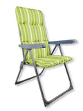 Sedia relax imbottita LYING – Struttura metallo, poliestere, 56x68x108 cm, verde