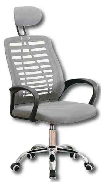 Poltrona Ufficio Mouse - Ergonomica, Schienale Traspirante, Grigio