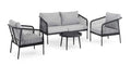 Set Salotto da Esterno Felipe 4 Pezzi in Alluminio