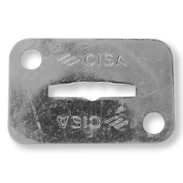 Borchia in acciaio zincato 30x46 mm per serrature ferro, anticorrosione