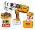 Crimpatrice Idraulica a Batteria 20V 2Bat.5Ah - Forza 104kN + Valigetta