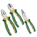 Set 3 Pinze: Universale 18 cm, Becchi Lunghi 15 cm, Tronchese 15 cm