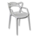 Sedia Horn - Polipropilene Monoblocco, Design Moderno, Bianco