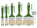 Set 5 Pennelli in Setola Bionda 100% PET – Manico in Plastica