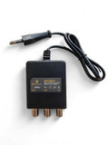Alimentatore TV 12V 450mA con 2 Uscite Connettori F per Antenna