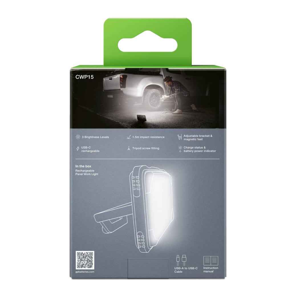 Lampada da Lavoro Ricaricabile 1200 lm con Luce Fredda 6500K