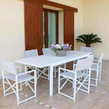 Tavolo Formentera allungabile in alluminio 160/240 X 90