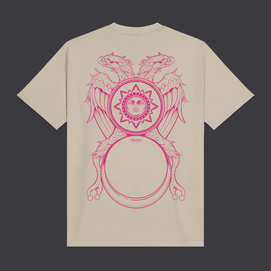 Dolly Noire T-shirt Uomo Asso di Denari Outline Beige - TS1131-TT-03