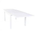 Tavolo Hawaii allungabile in alluminio bianco - 135/270 x 90