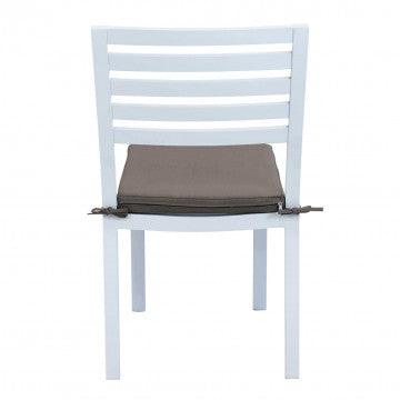 Sedia Formentera con cuscino - Alluminio e Tessuto, cm 46 x 62 x 84 h