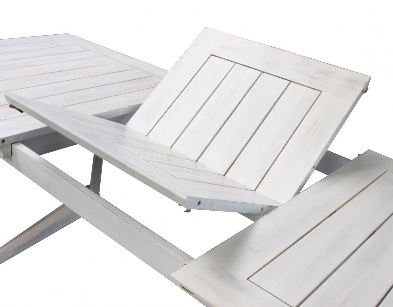 Tavolo Bali allungabile in legno di acacia - Bianco 180/240 x 90