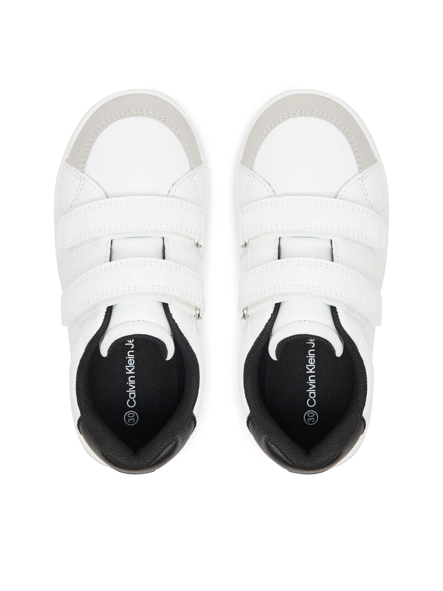 Calvin Klein Jeans sneakers in ecopelle con velcro bianco