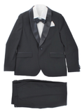 Brando completo elegante giacca camicia pantaloni nero