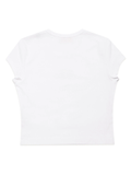 Diesel T-shirt manica corta Tangie con logo cut out bianco