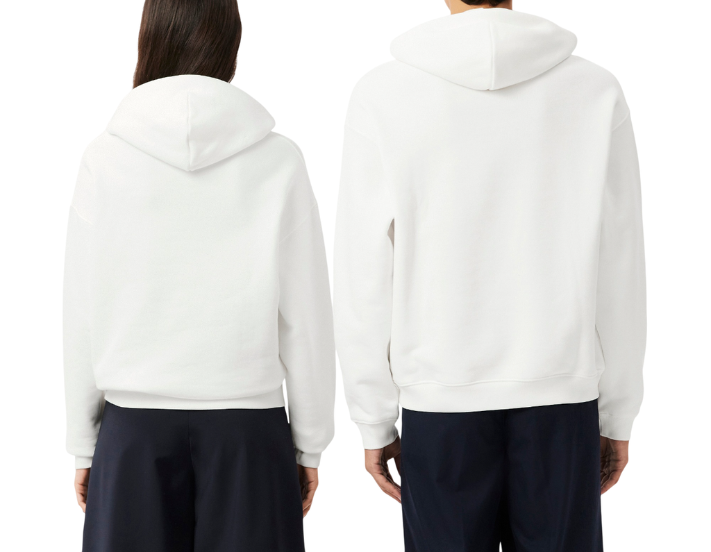 Lacoste felpa con cappuccio in cotone bianco