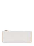 Elisabetta Franchi pochette in ecopelle coccodrillo bianco latte
