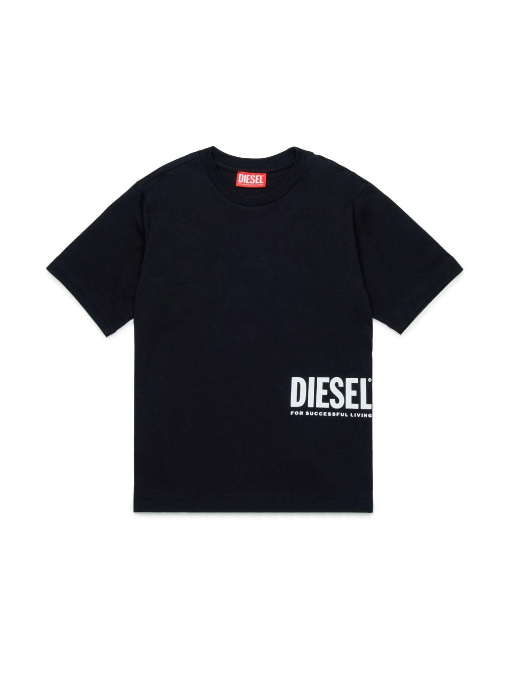 Diesel T-shirt manica corta con stampa logo nero