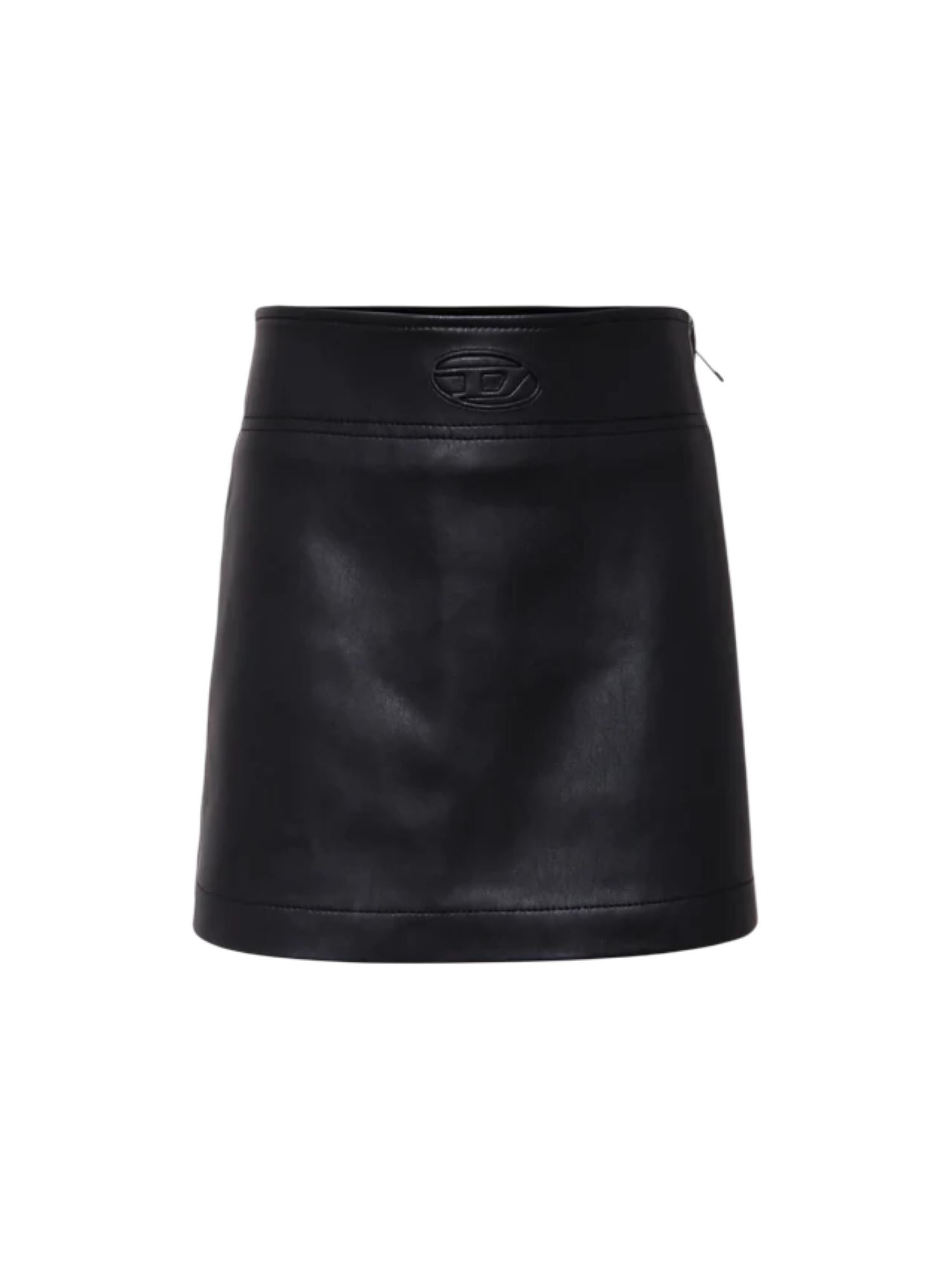Diesel gonna corta in ecopelle Gleppy nero