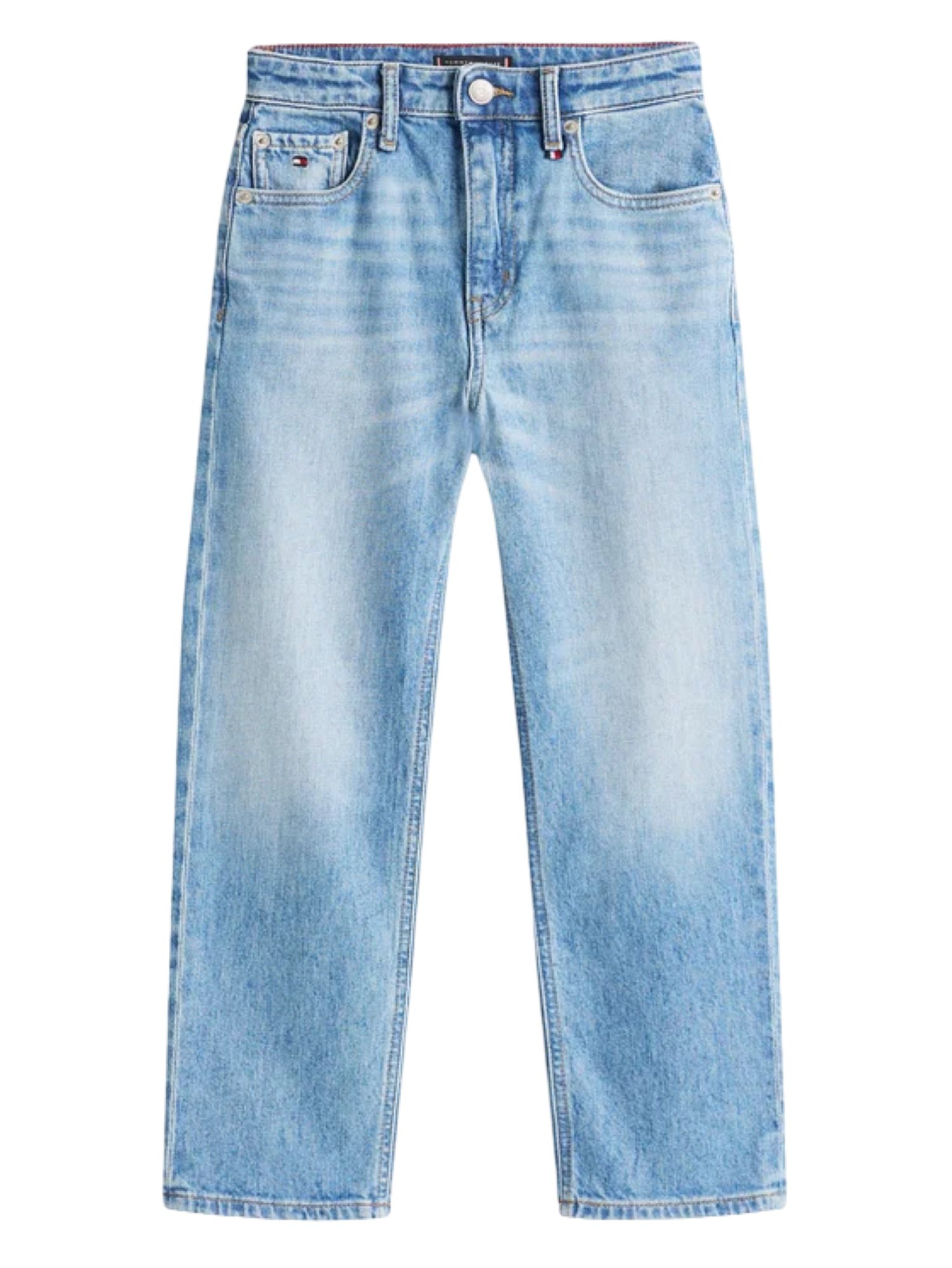 Tommy Hilfiger jeans Skater gamba dritta lavaggio blu
