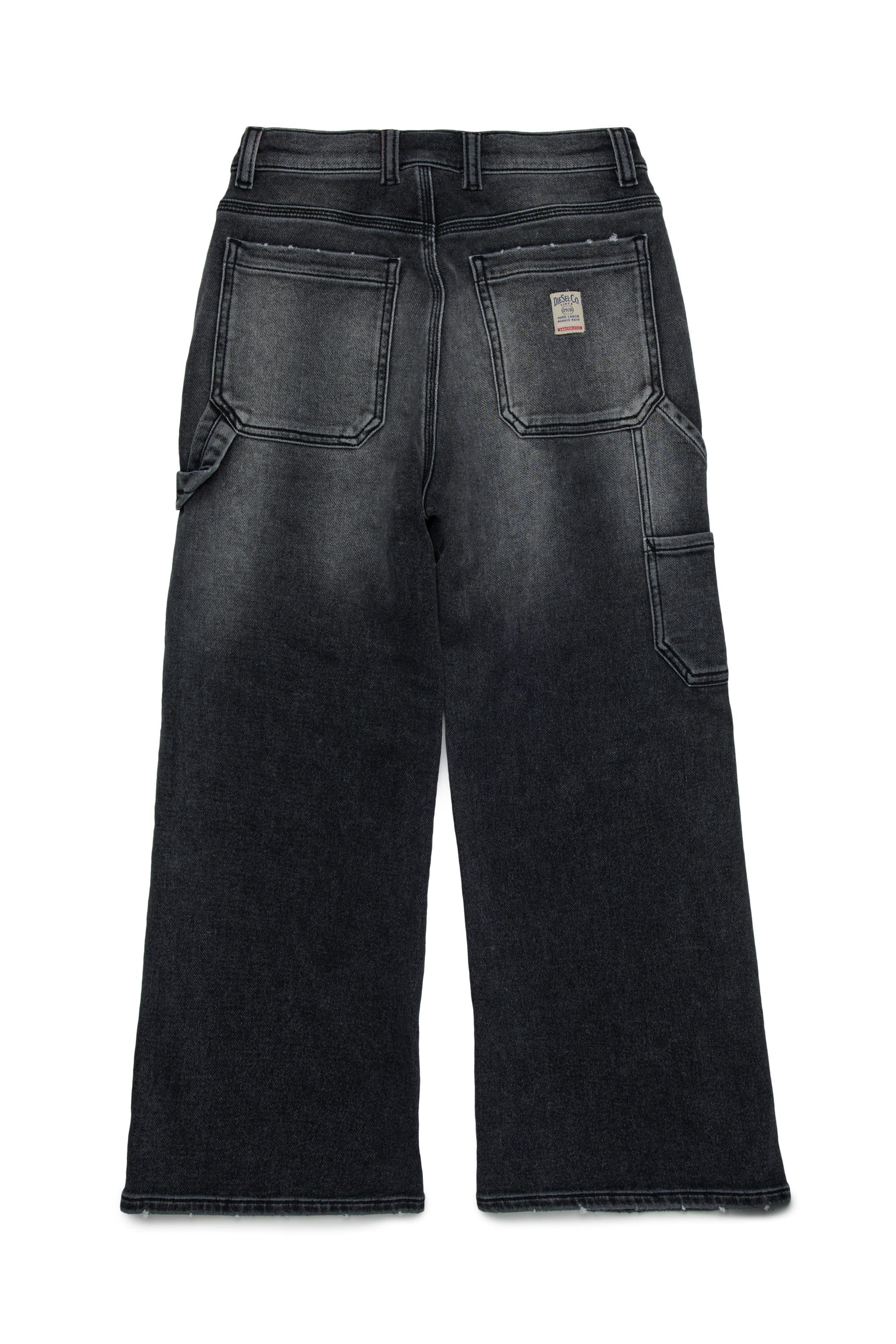 Diesel jeans bambina gamba larga lavaggio grigio