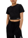 Calvin Klein Jeans T-shirt crop bambina nero