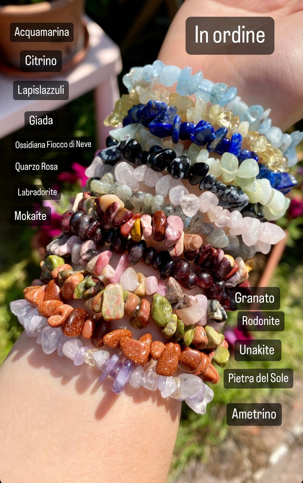Bracciali Chips Pietre