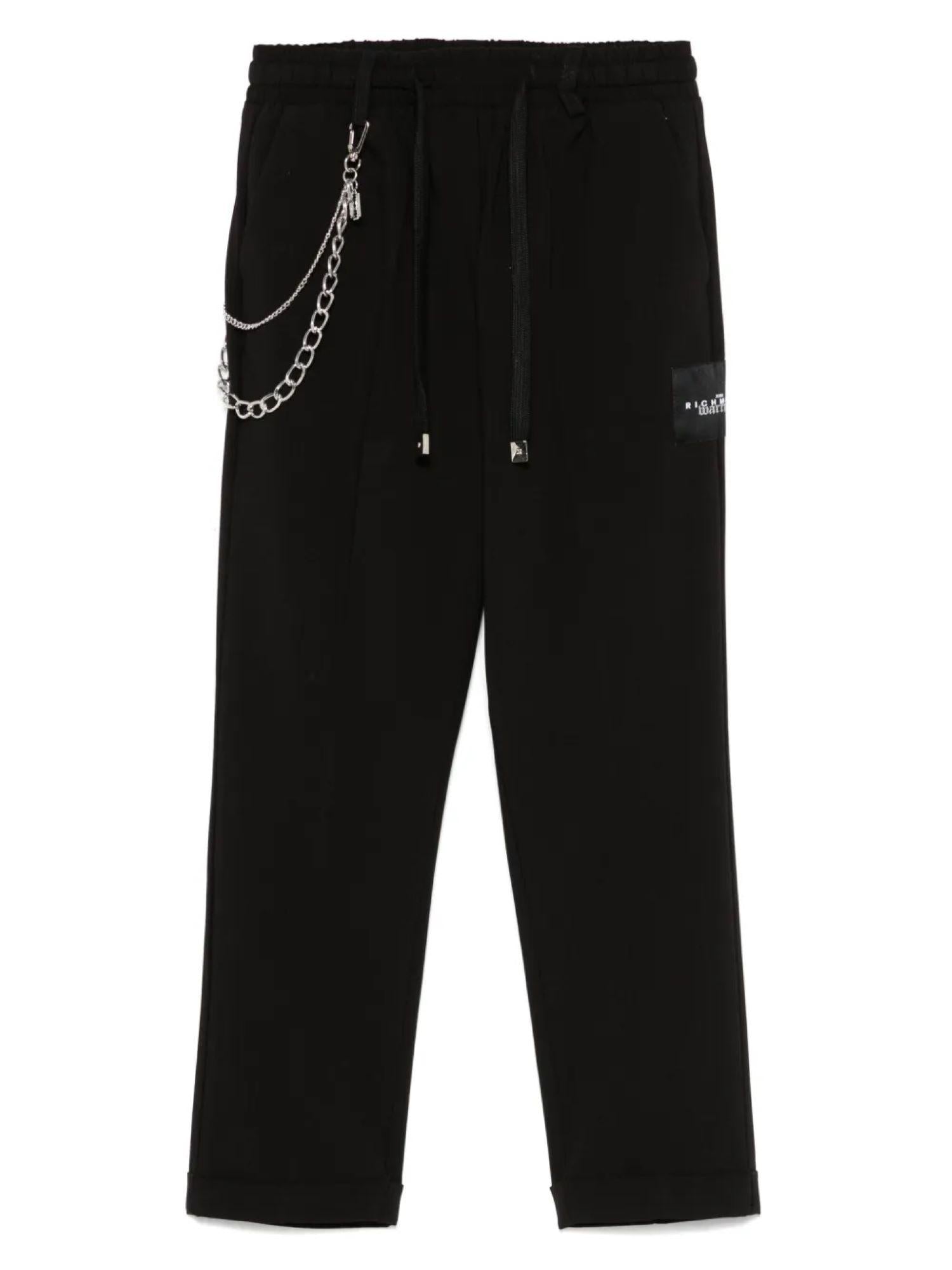John Richmond pantaloni Baum con catenella nero