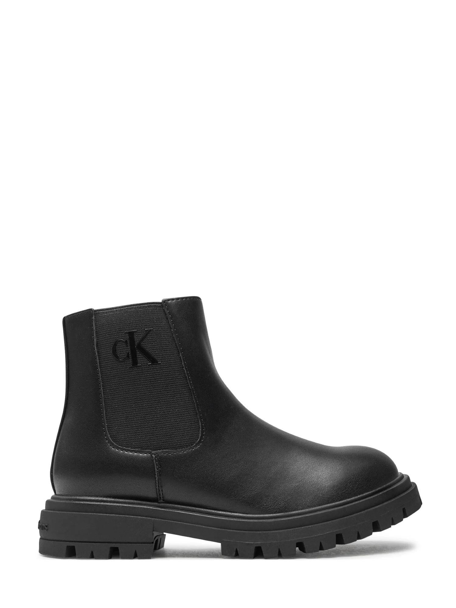 Tommy Hilfiger stivaletti in ecopelle con logo nero