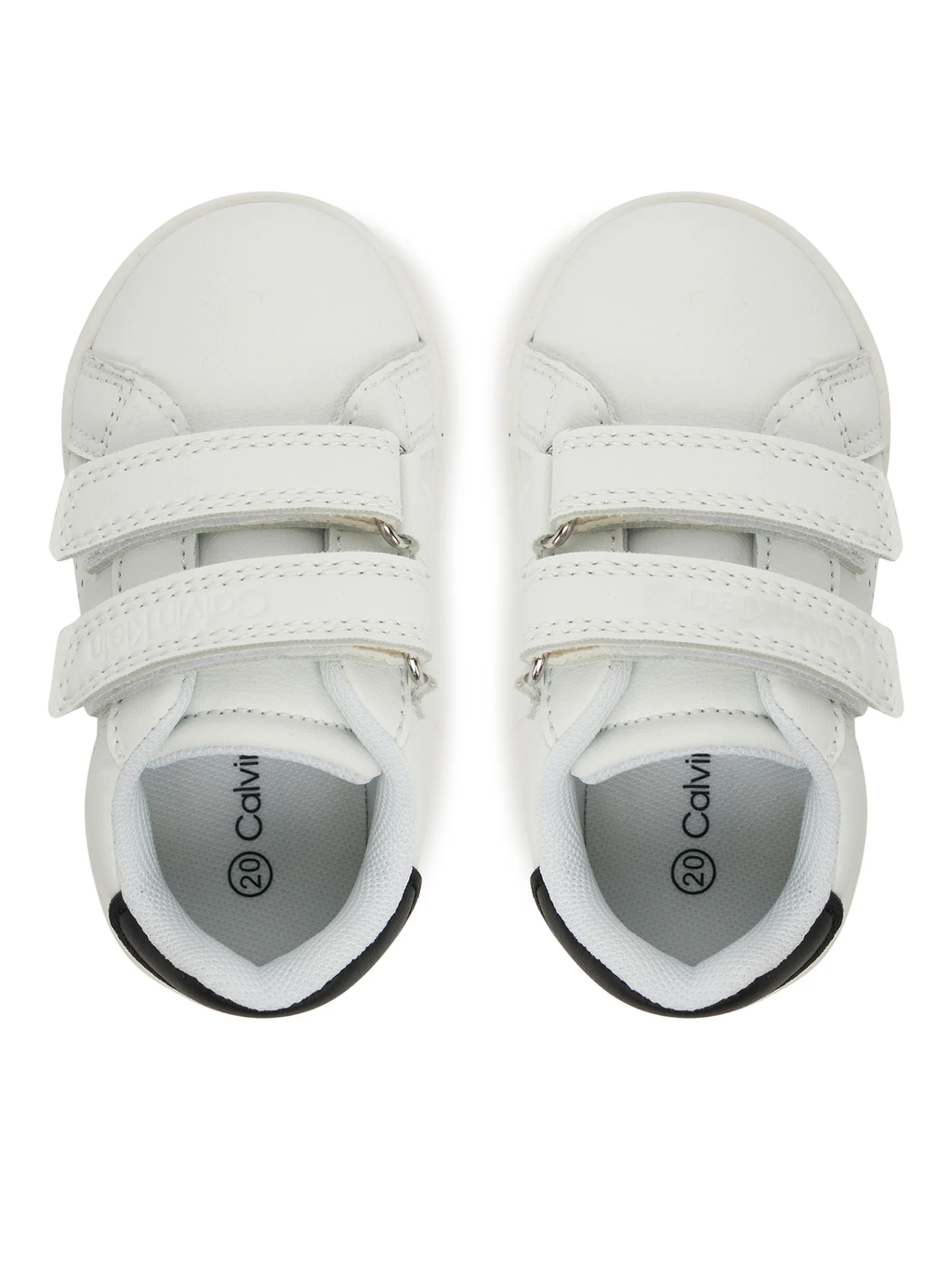 Calvin Klein Jeans sneakers in ecopelle con strappi bianco nero