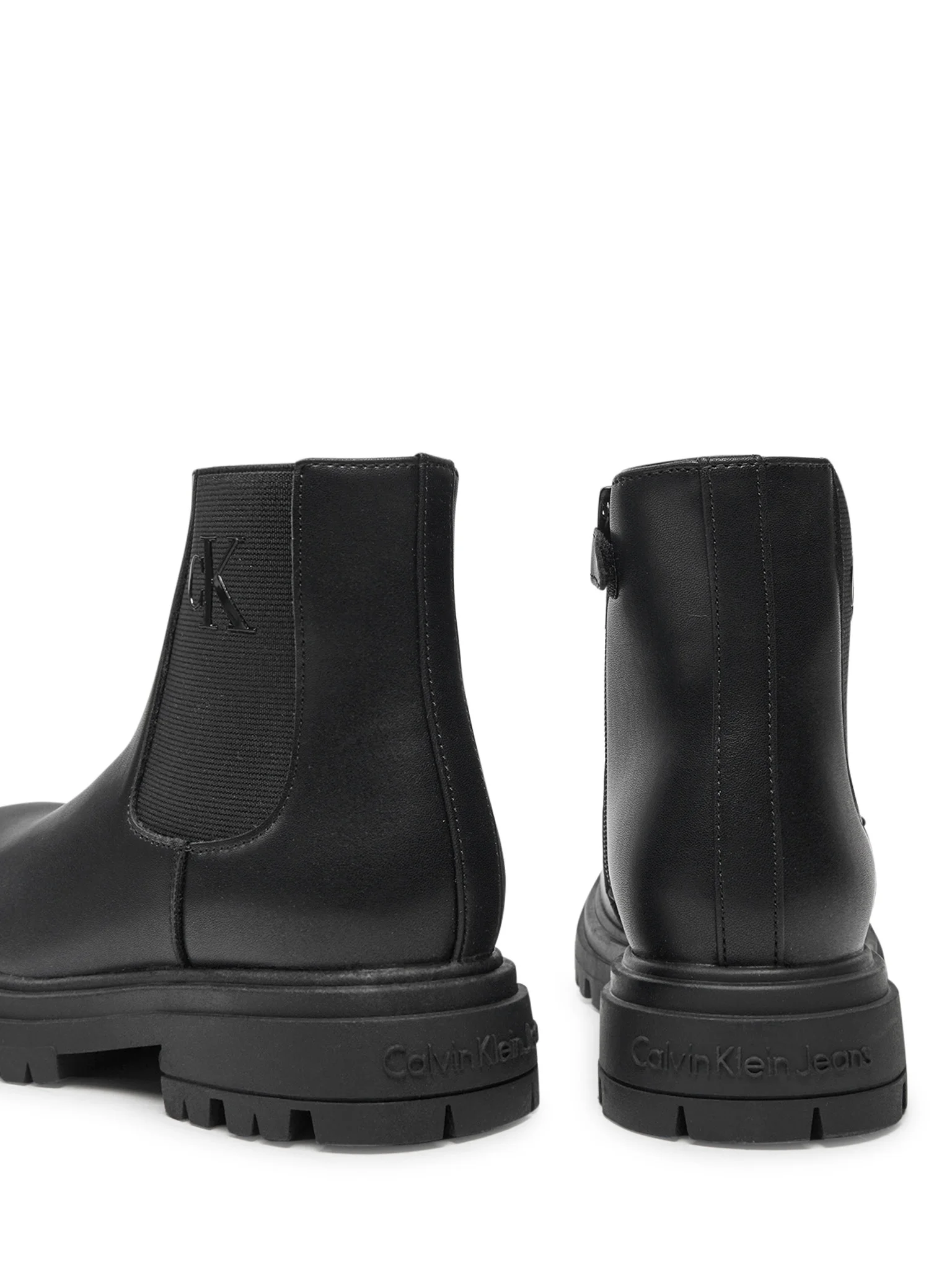 Tommy Hilfiger stivaletti in ecopelle con logo nero