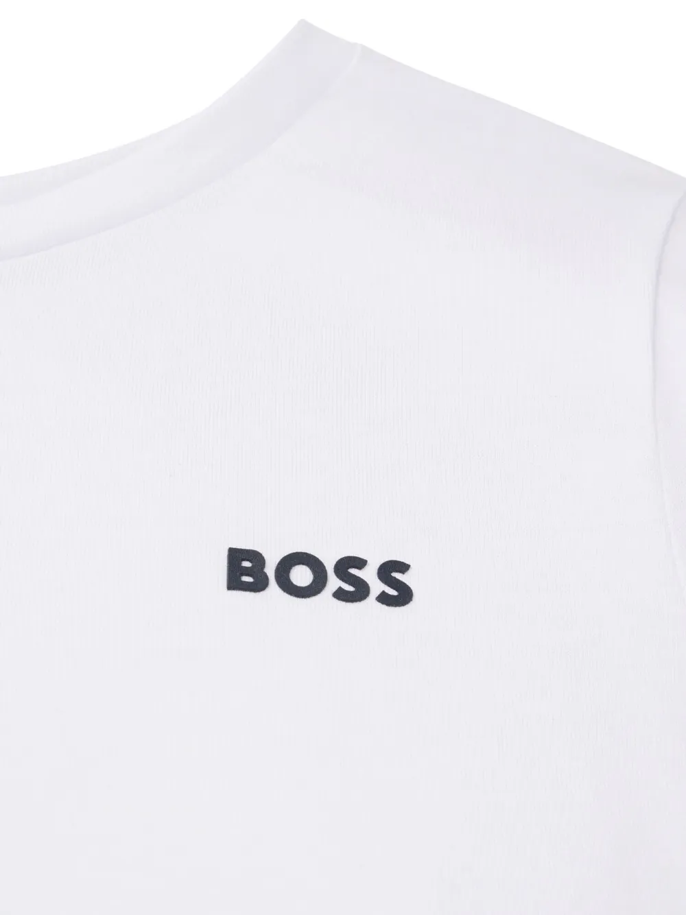 Boss T-shirt maniche corte in jersey con logo bianco