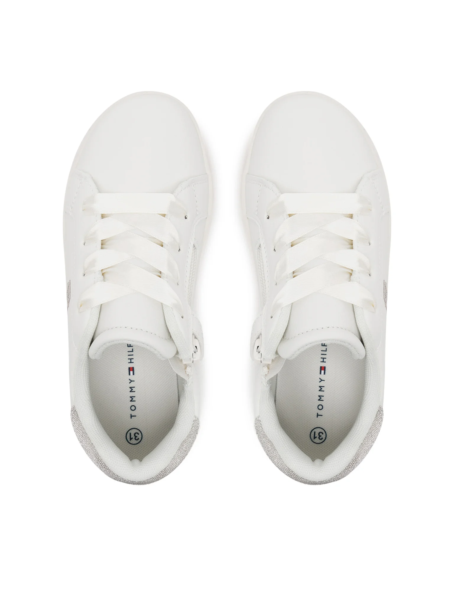 Tommy Hilfiger sneakers in ecopelle con dettagli glitter bianco