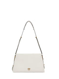 Pinko borsa a tracolla Triplet in pelle bianco latte