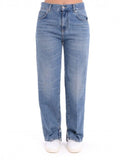 Pinko jeans gamba larga Lovely Loose lavaggio blu medio