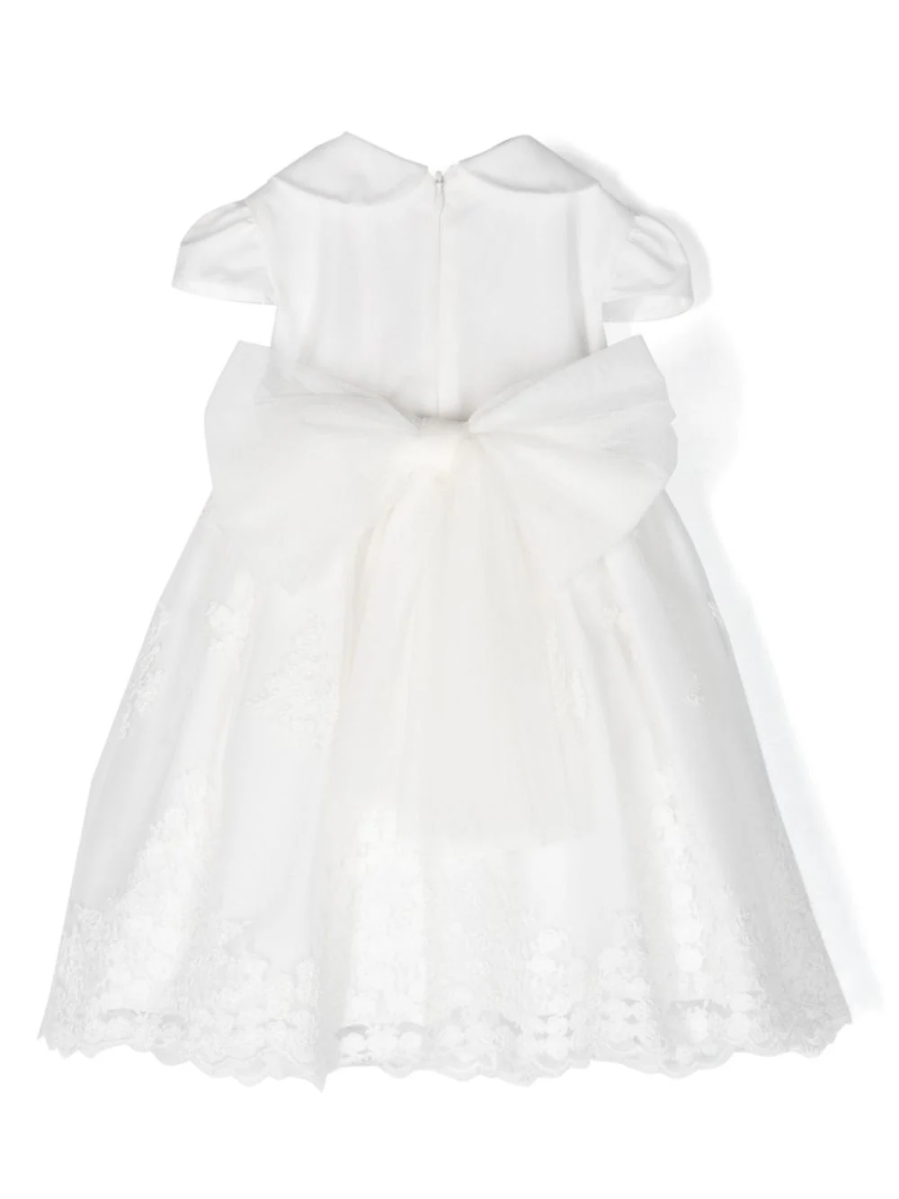 Mimilù abito da cerimonia neonata con ricami floreali bianco
