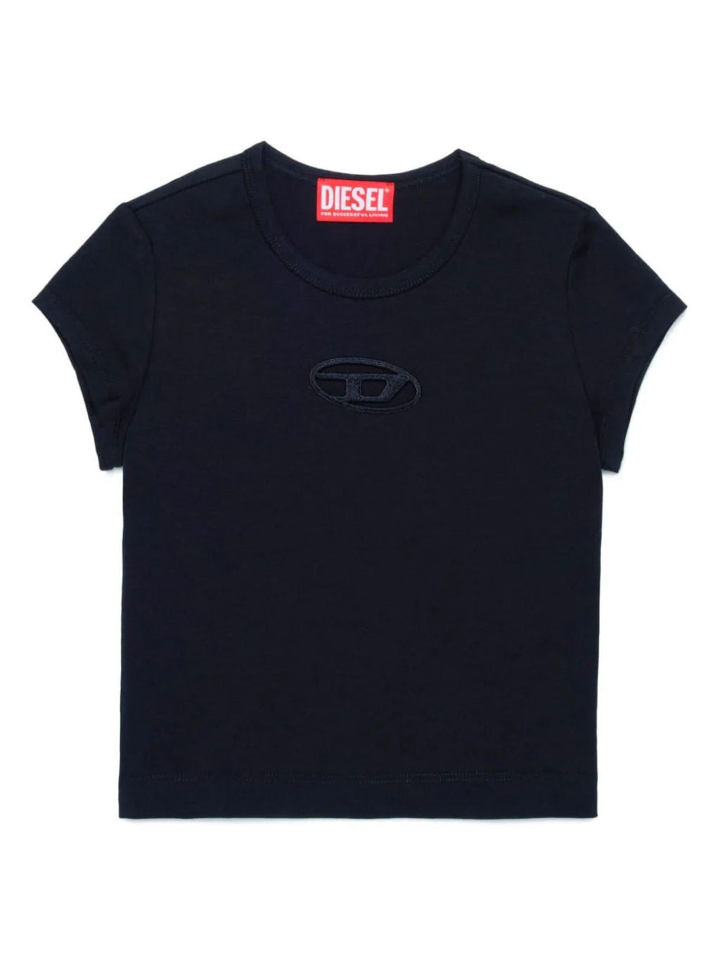 Diesel T-shirt manica corta Tangie con logo cut out nero