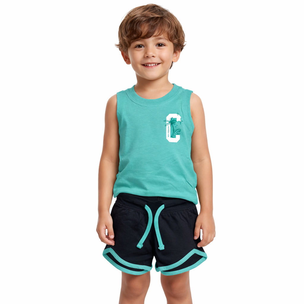 Champion Set Donna Maglietta e Pantaloncino 405378 BS137 - Blu Scuro