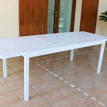 Tavolo Formentera allungabile in alluminio 160/240 X 90