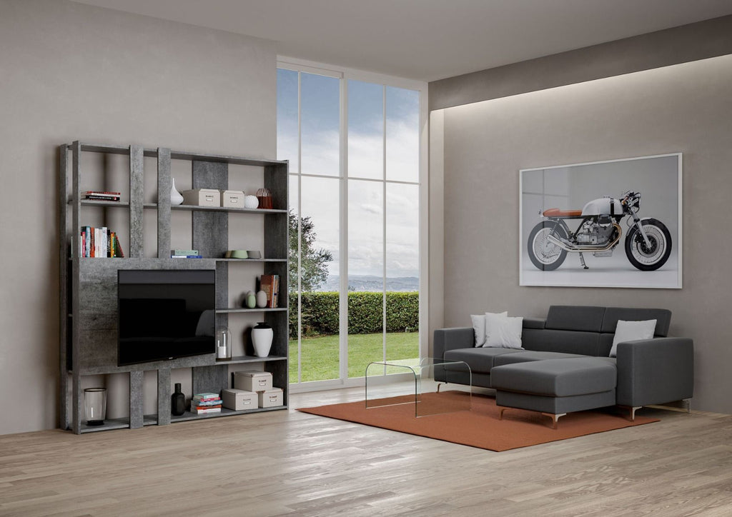 Libreria Multifunzionale Porta TV Kato 178x204x36 cm
