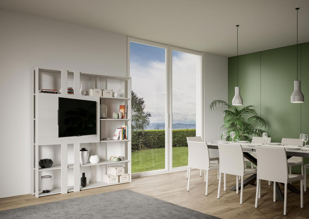 Libreria Multifunzionale Porta TV Kato 178x204x36 cm
