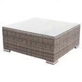 Tavolino Copacabana struttura in alluminio, wicker grigio Dimensioni: cm 73 x 68 x 30 h