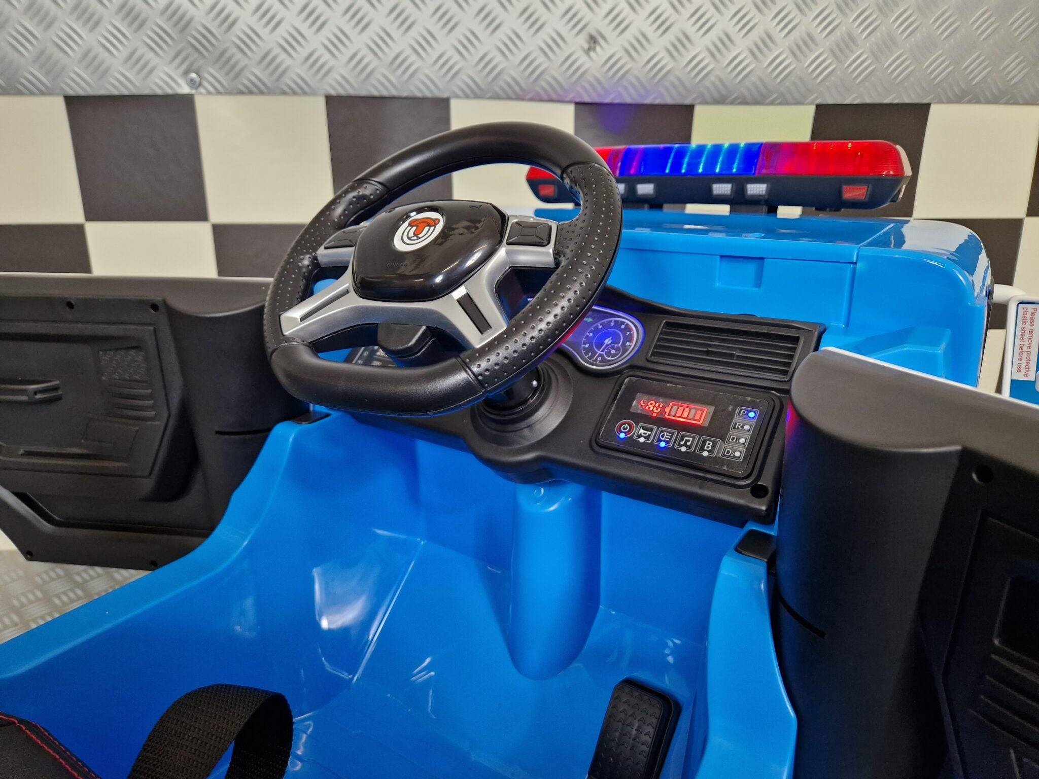 Camion della Polizia Elettrico 12 V con Telecomando – Blu