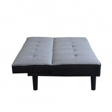 Divano letto moderno Alvin con struttura in metallo e legno