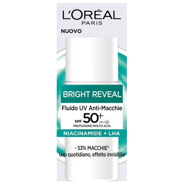 L'OREAL BRIGHT REVEAL FLUIDO UV ANTI MACCHIE SPF 50+ 50 ML