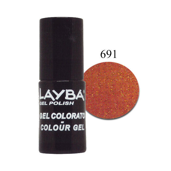 LAYLA LAYBA SMALTO SEMIPERMANENTE GEL POLISH RED GOLD 691