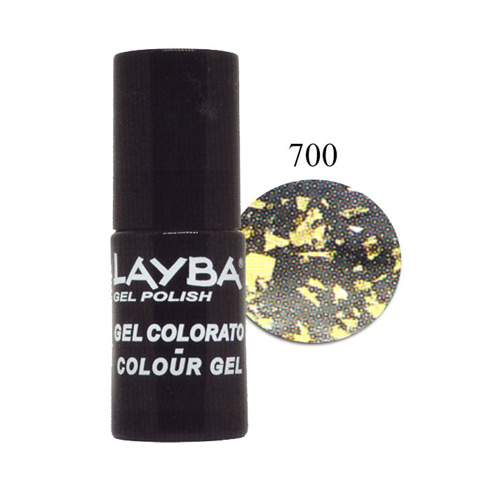 LAYLA LAYBA SMALTO SEMIPERMANENTE GEL POLISH GOLD FLAKE 700