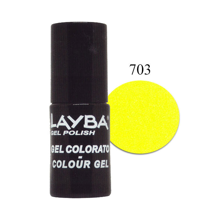 LAYLA LAYBA SMALTO SEMIPERMANENTE GEL POLISH YELLOW FLUO 703