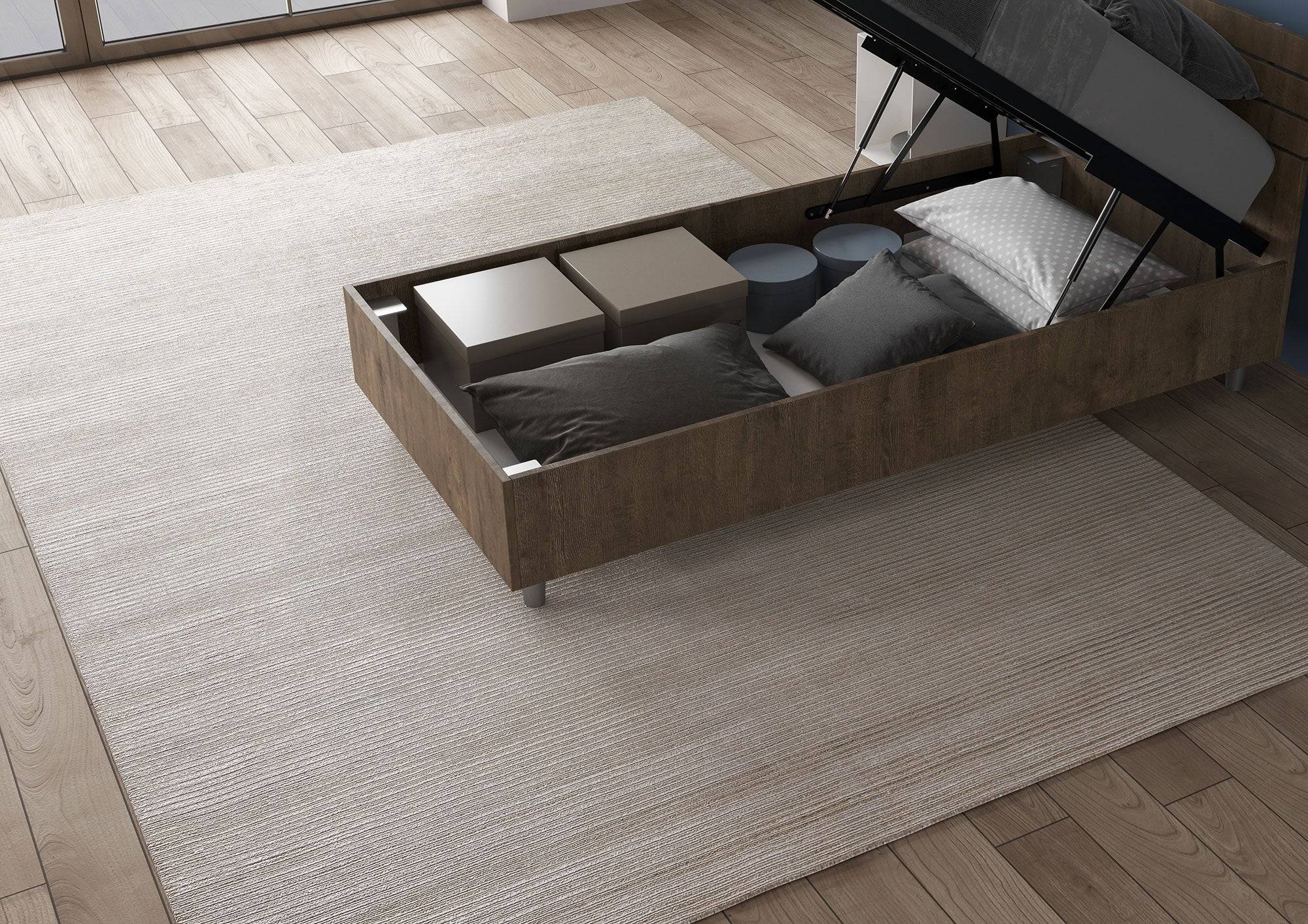 Letto Singolo 80x190 Nuamo con Rete Contenitore e Design Essenziale